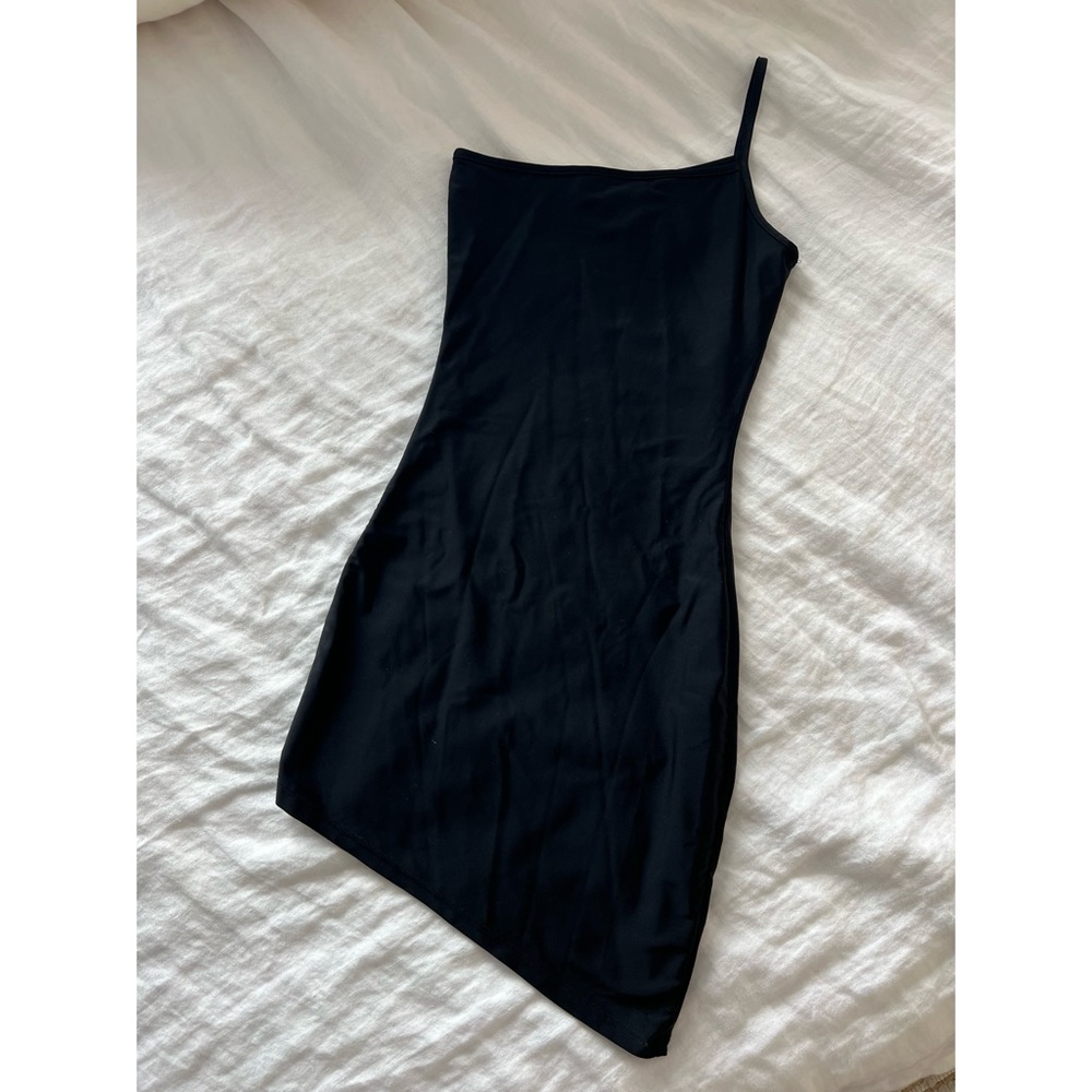 Superdown Black Rumer Asymmetrical Mini Dress in Black